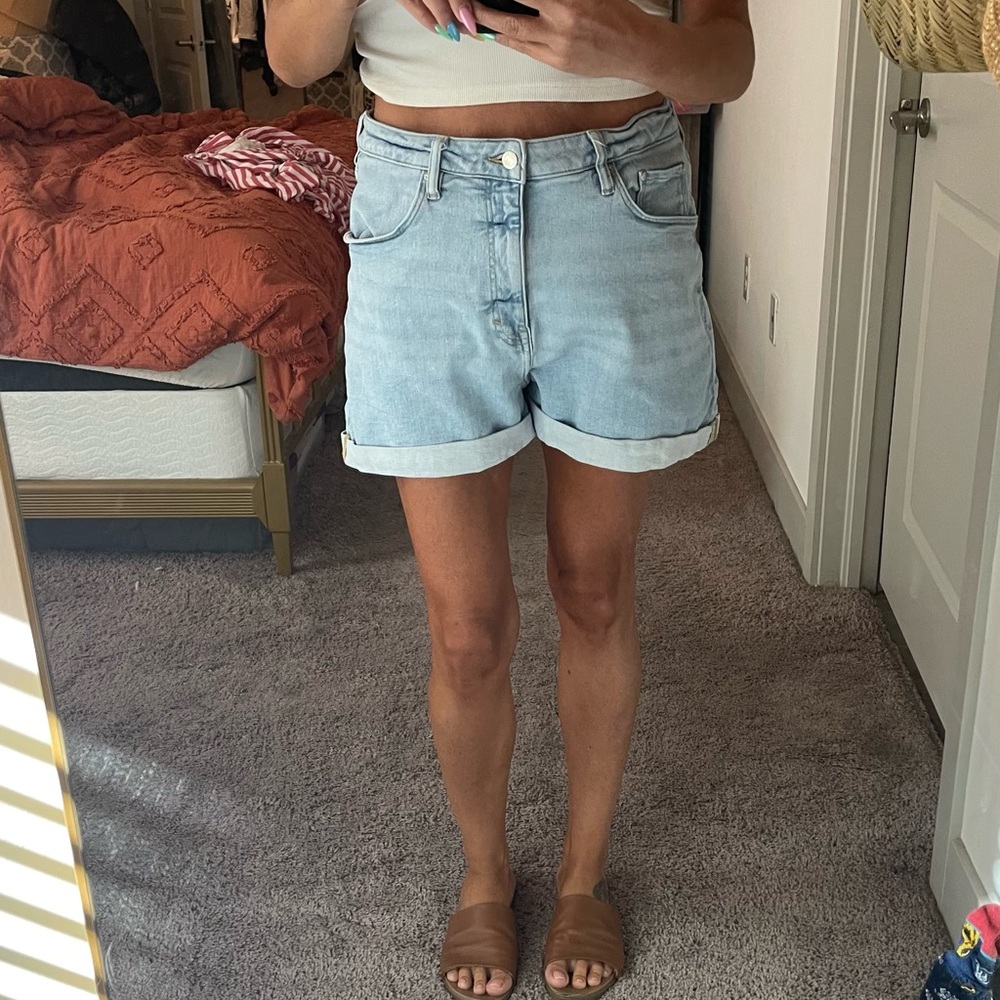 H&M Light Blue Denim Mom Shorts